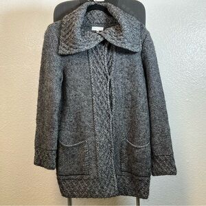 Paola Manfredi Women’s Gray Button-Down Wool Blend Cardigan Size M